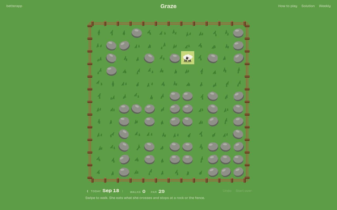 Screenshot of Graze